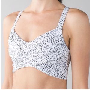 LLL Dottie Dash White/Black Wrap it Up Bra 6